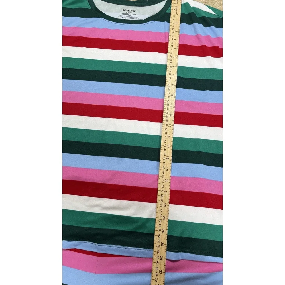 2-Piece Cotton Knit Striped Long Sleeve Pajama Set XL